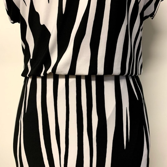 Cache Black and White Zebra Print Dress - Picture 6 of 8